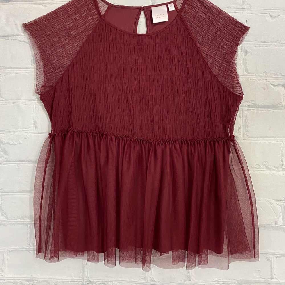 Wine Color Party Top - Picture 2 of 11